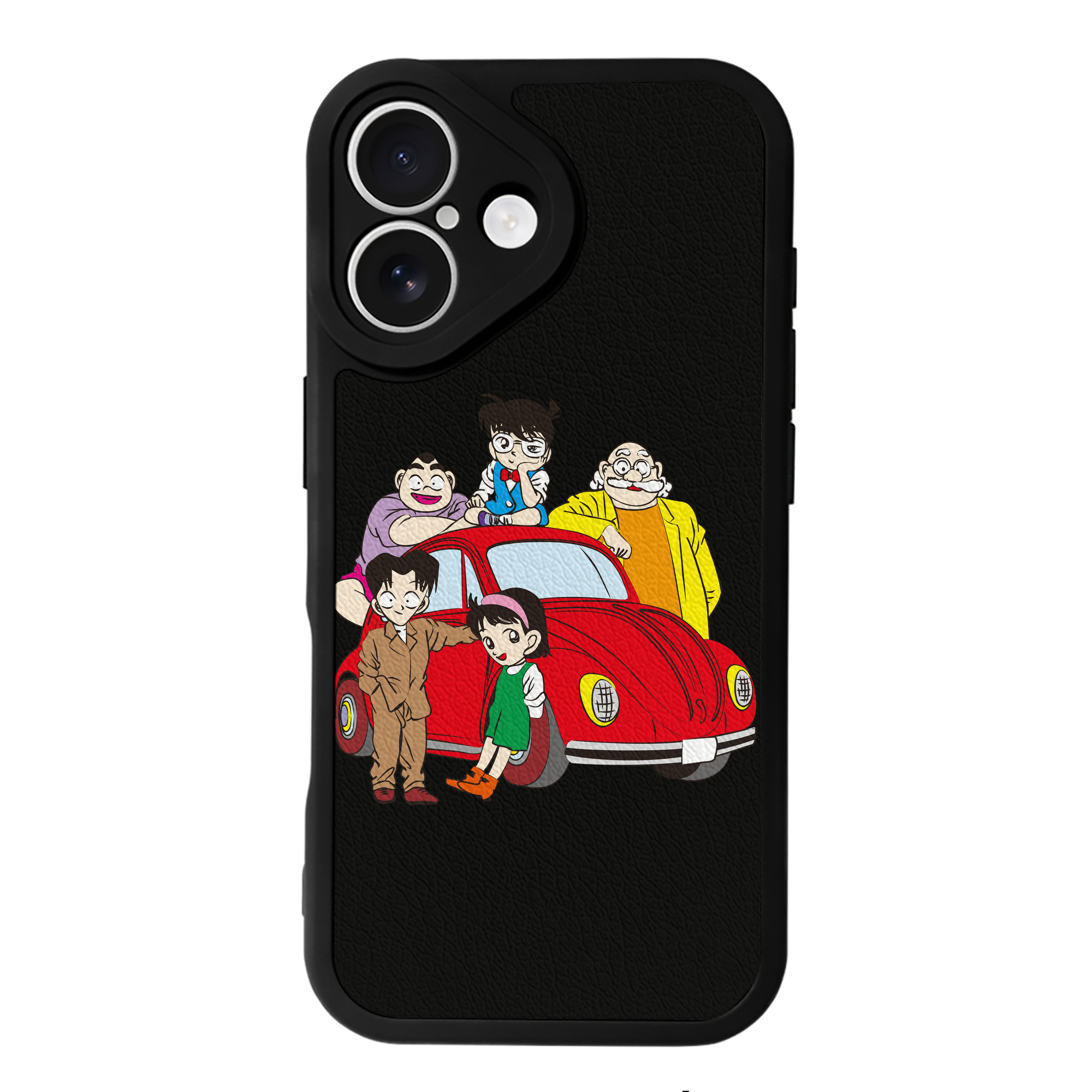 （画像用） 名探偵コナン Detective Conan 【iPhone 16シリーズ対応】シリコンスマホケース（レザー調） 材質：シリコン